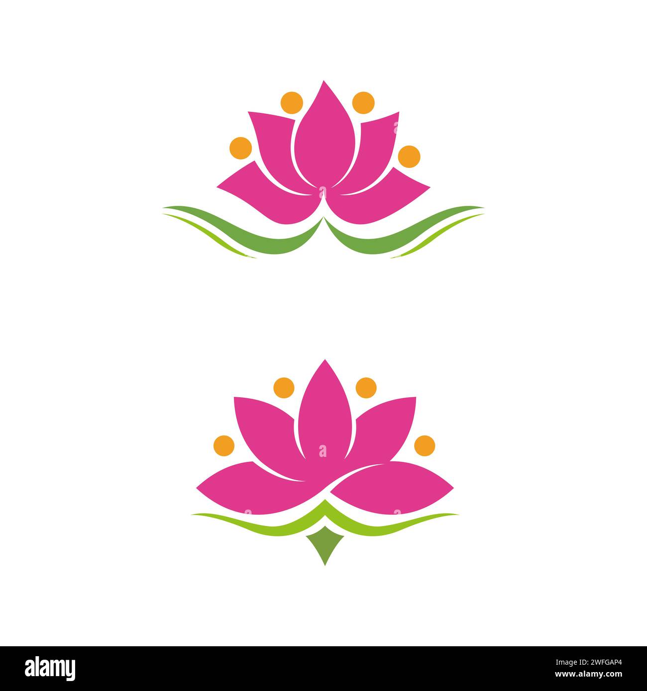 beauty lotus flower vector icon design template Stock Vector Image ...