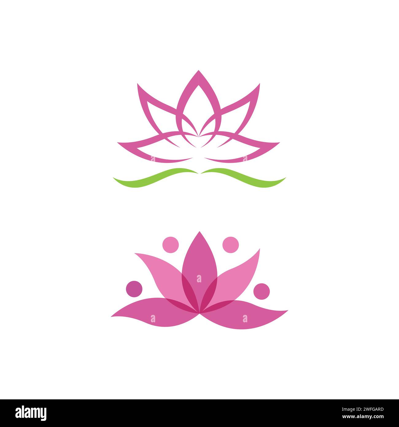 beauty lotus flower vector icon design template Stock Vector Image ...