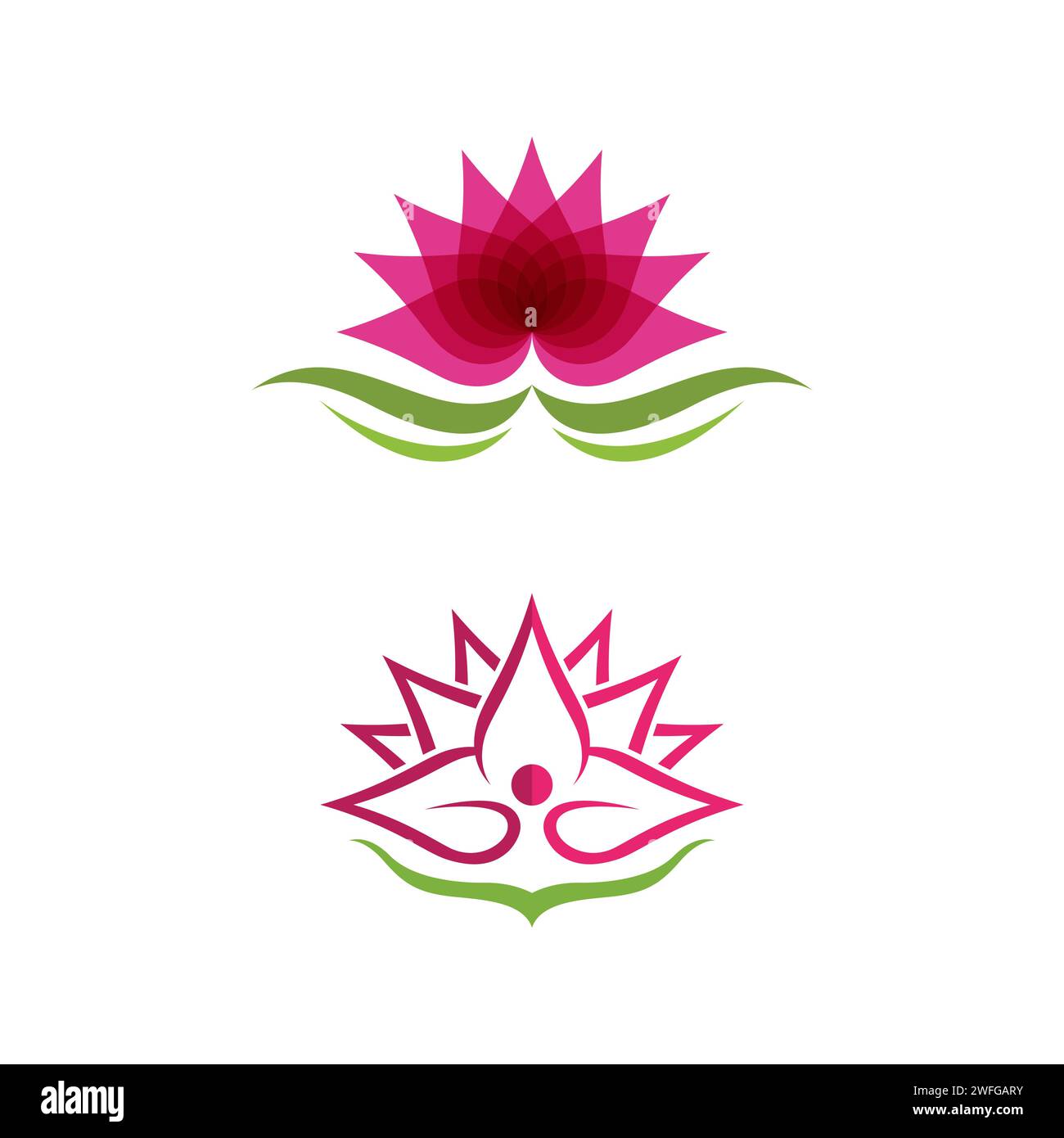 beauty lotus flower vector icon design template Stock Vector Image ...