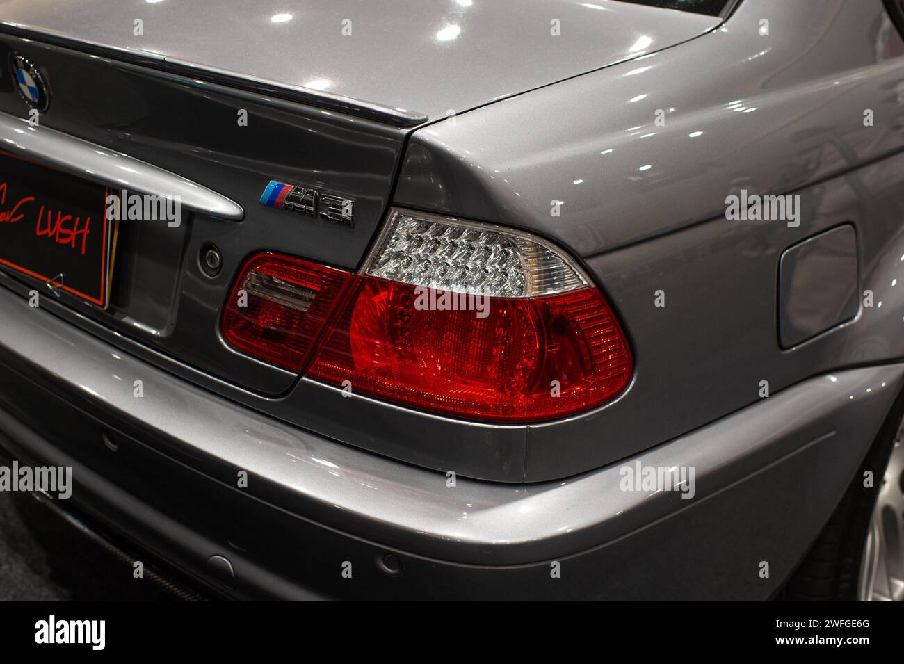 Bogota, Colombia. 28th Jan, 2024. A BMW M3 E46 is being displayed at ...