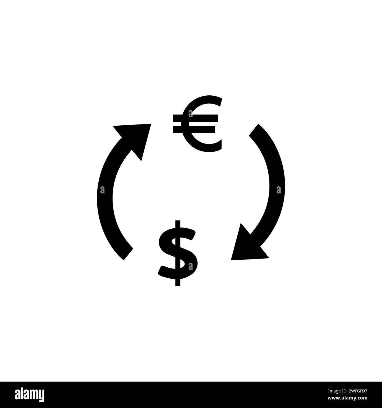 Exchange Money flat vector icon. Simple solid symbol isolated on white background Stock Vector