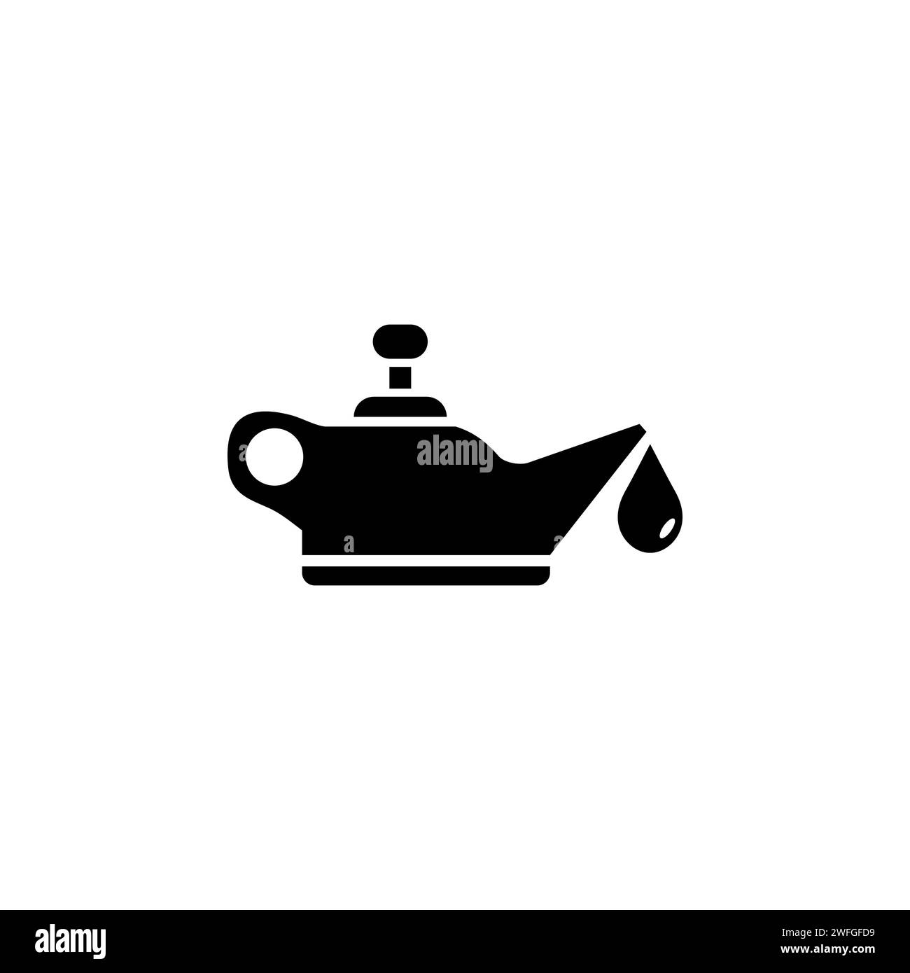 Engine Oil flat vector icon. Simple solid symbol isolated on white