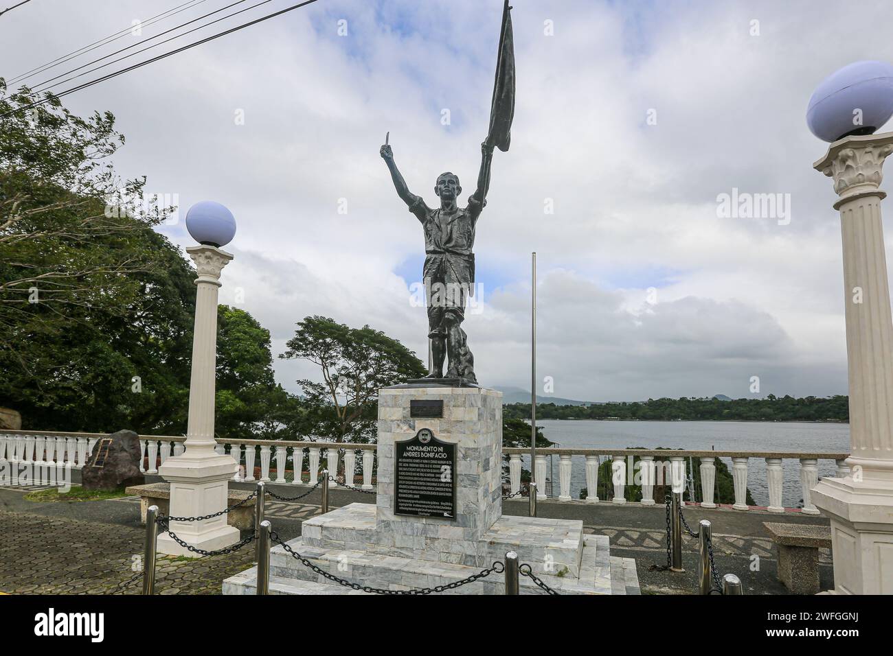 Andres Bonifacio Shrine Monument, Filipino National Hero of the Philippine independence, San Pablo, Seven Lakes city, Laguna, Philippines Stock Photo