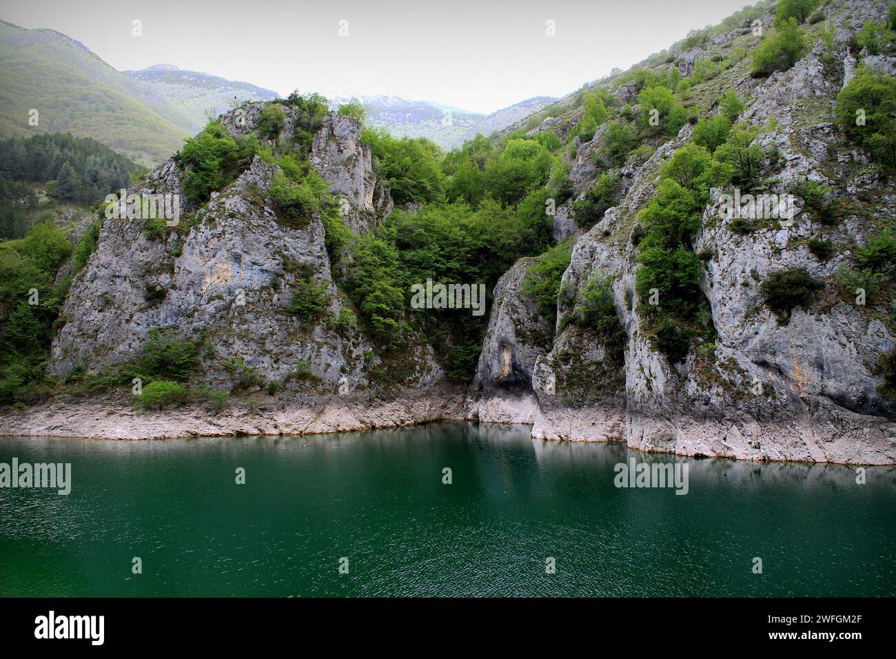 Lago di Scanno, gole del Sagittario, Abruzzo. Italia. Stock Photo