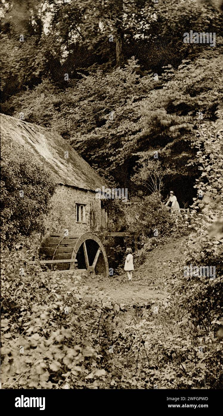 Photograph Ogwell Mill near Newton Abbot. From the book Glorious Devon.  by S.P.B. Mais, published by London Great Western Railway Company, 1928 Stock Photo