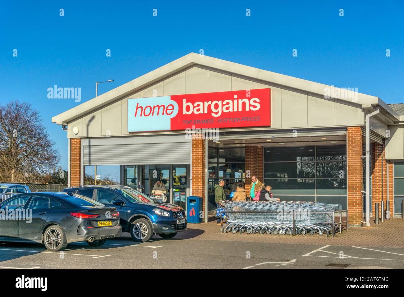 A branch of British variety store Home Bargains in King's Lynn, Norfolk. Stock Photo
