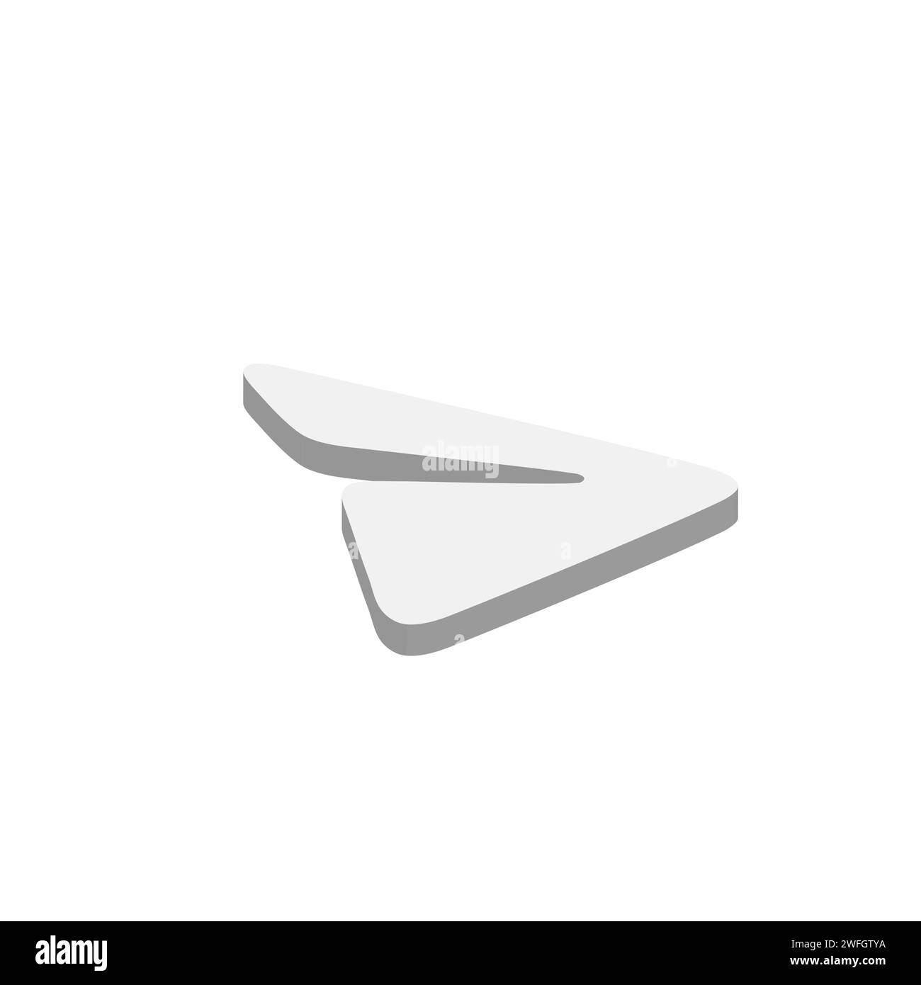 Telegram instant messaging app icon. 3D isometric vector illustration