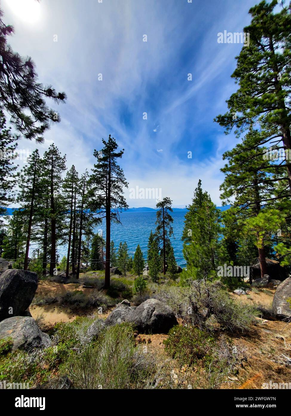 the scenic Zephyr Cove along the stunning Lake Tahoe in California