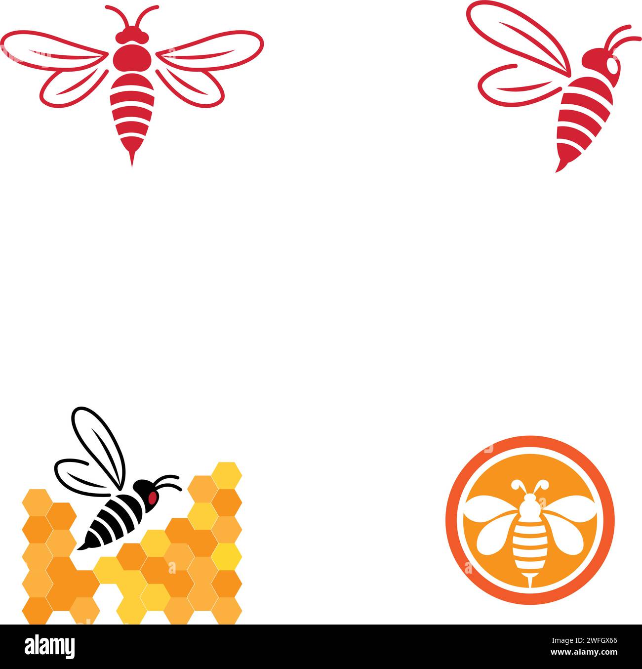 Bee icon Vector Illustration design Logo template Stock Vector Image ...