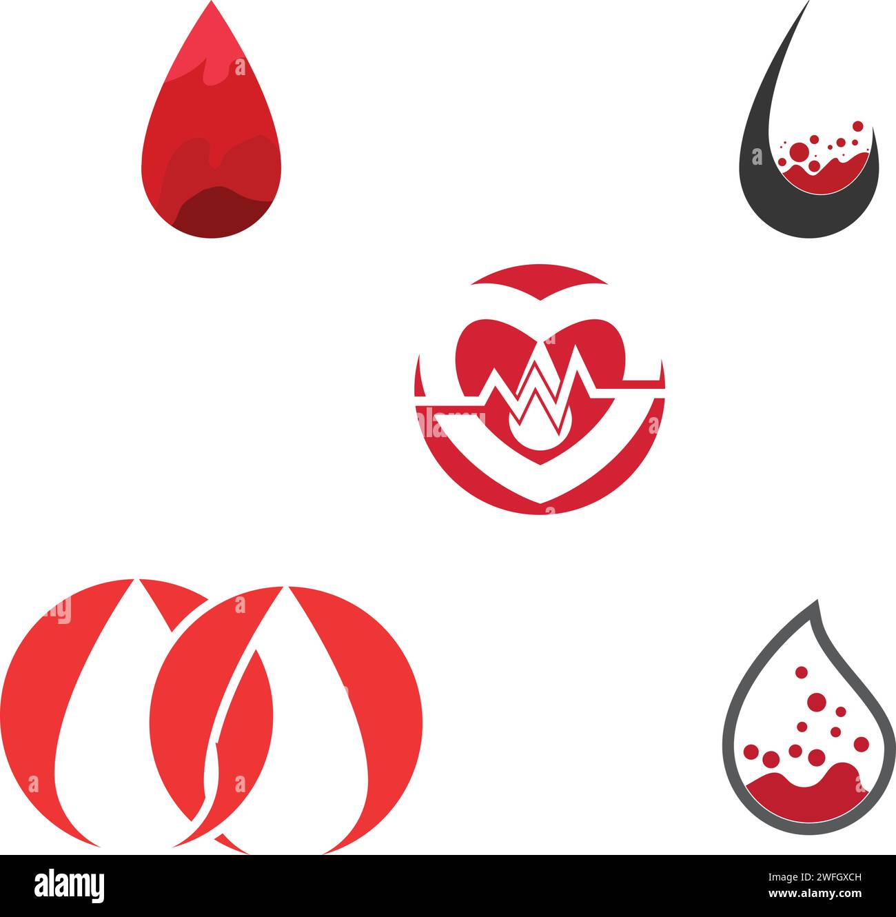 Blood drop donor vector illustration Stock Vector