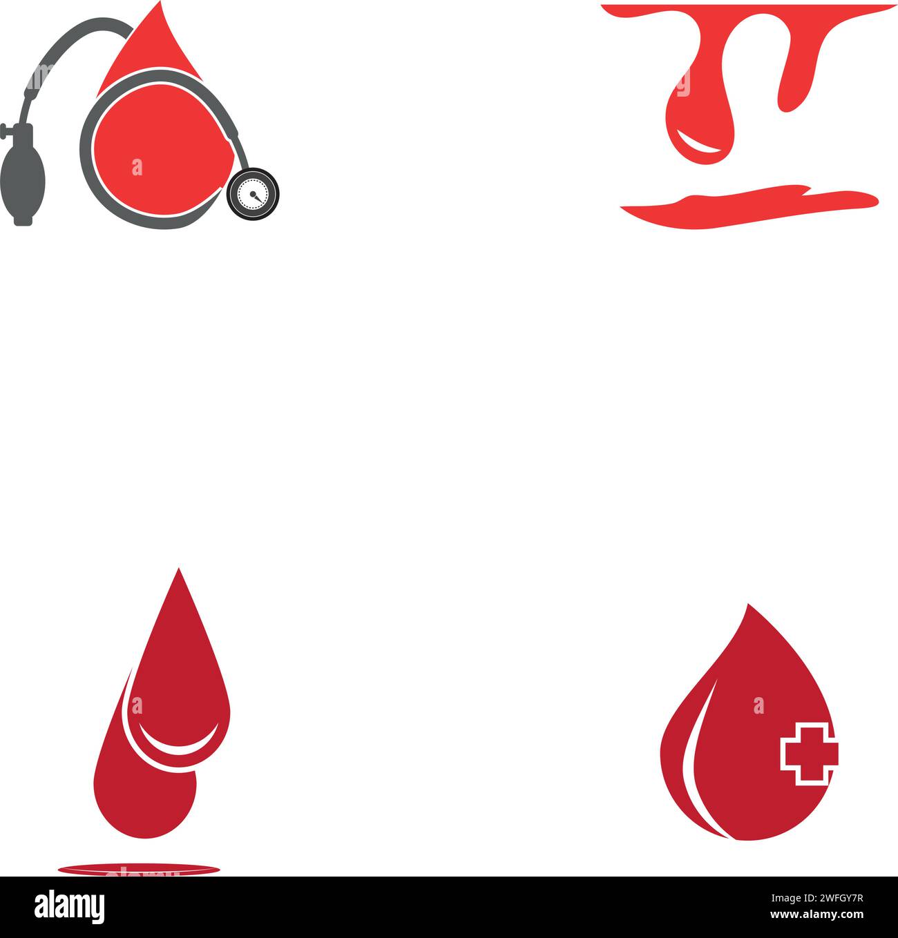 Blood drop donor vector illustration Stock Vector
