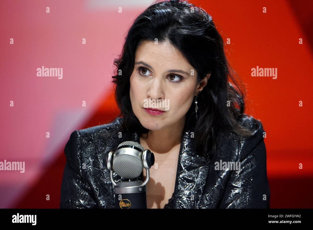 Paris, France. 31st Jan, 2024. Catherine Vautrin is interviewed by