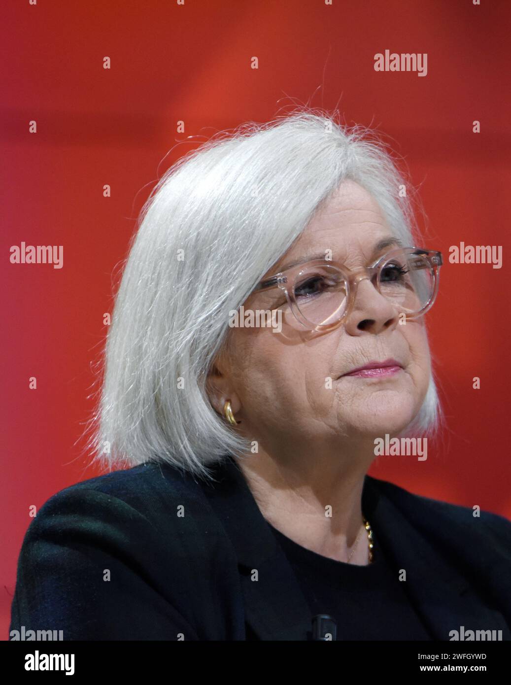 Paris, France. 31st Jan, 2024. Catherine Vautrin is interviewed by