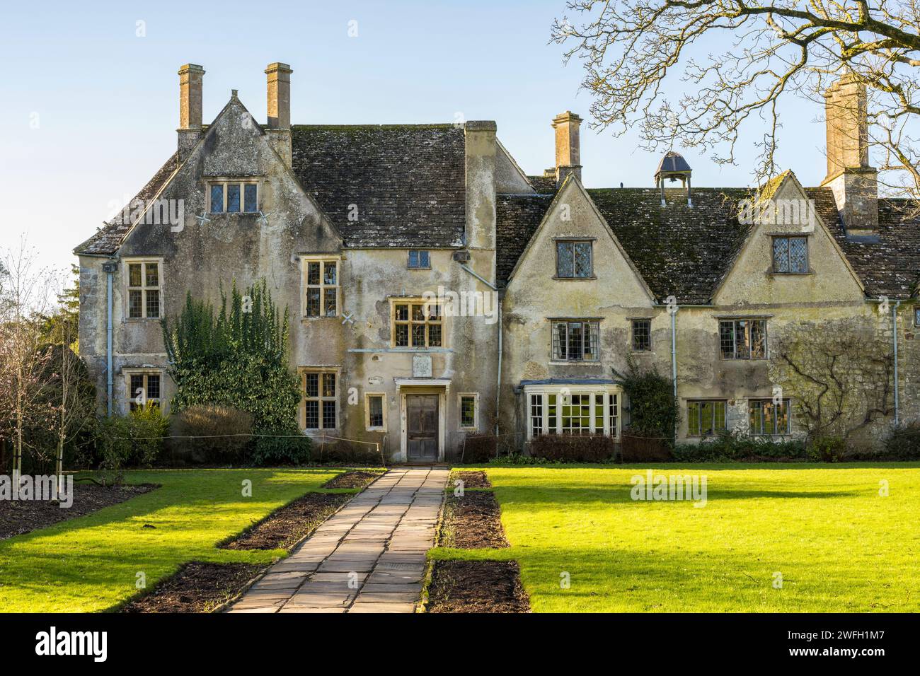 Avebury Manor, 16th Century, Manor House, Avebury, Wiltshire, England, UK, GB. Stock Photo