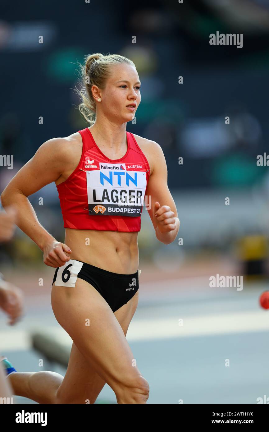 Sarah LAGGER participating in the heptathlon at the World Athletics ...