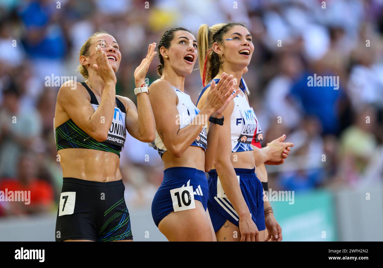 Lazraq Léonie CAMBOURS ,Auriana LAZRAQ-KHLASS participating in the heptathlon ...