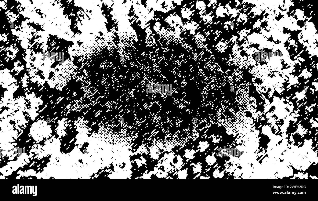 An abstract black and white halftone grunge texture background image ...