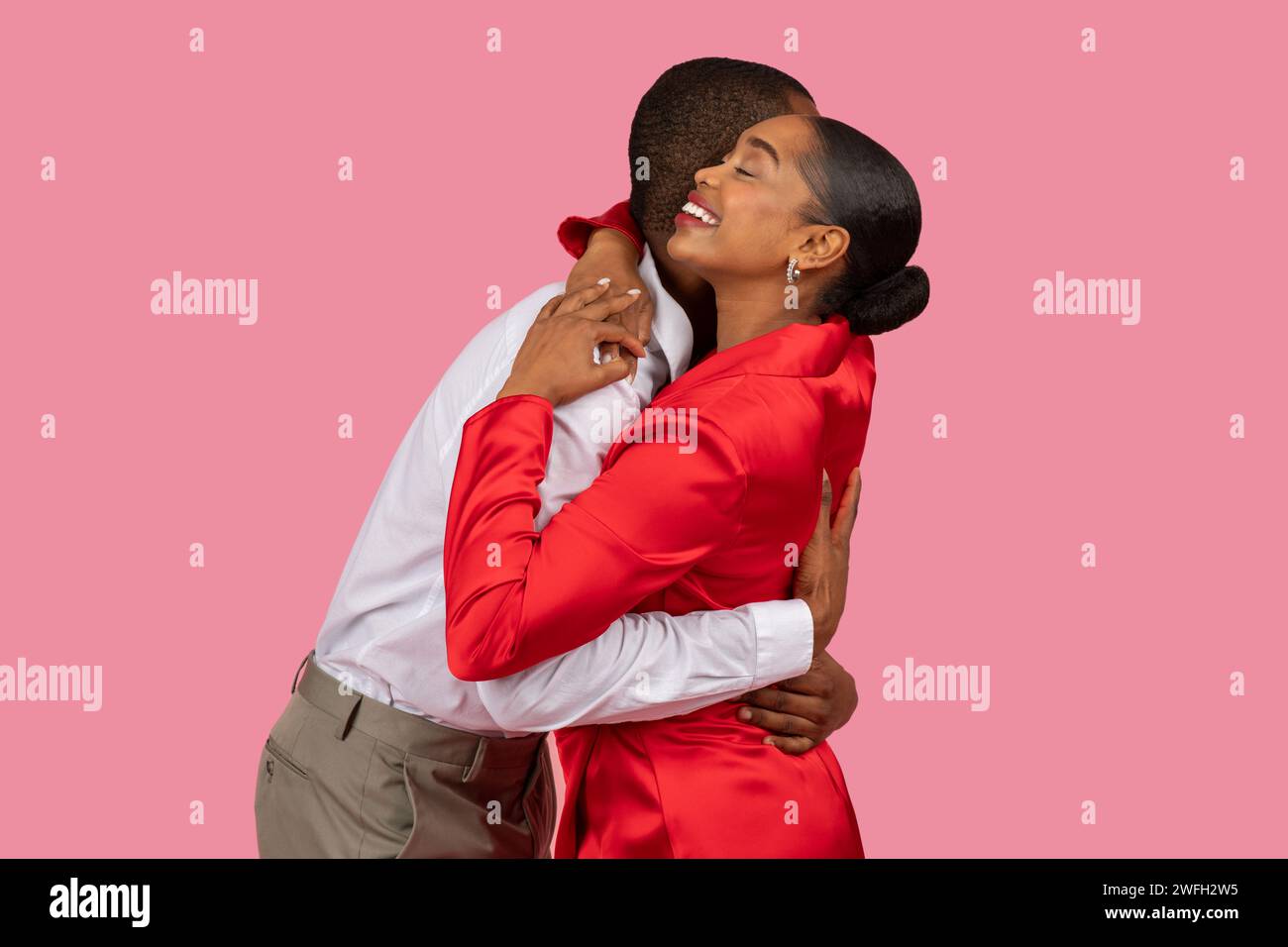 Joyful embrace between man hi-res stock photography and images - Alamy