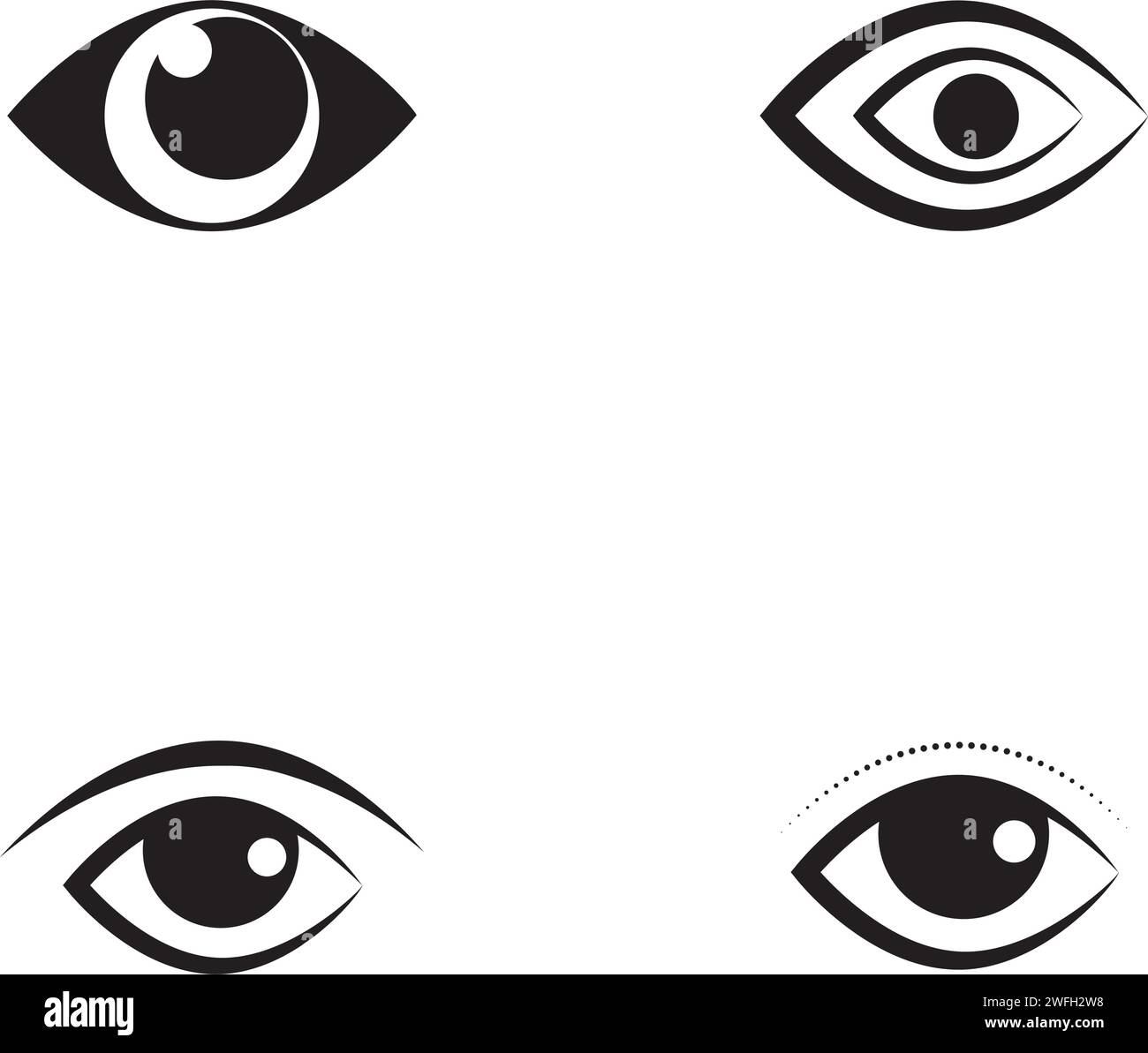 Branding Identity Corporate Eye Care vector logo design Stock Vector