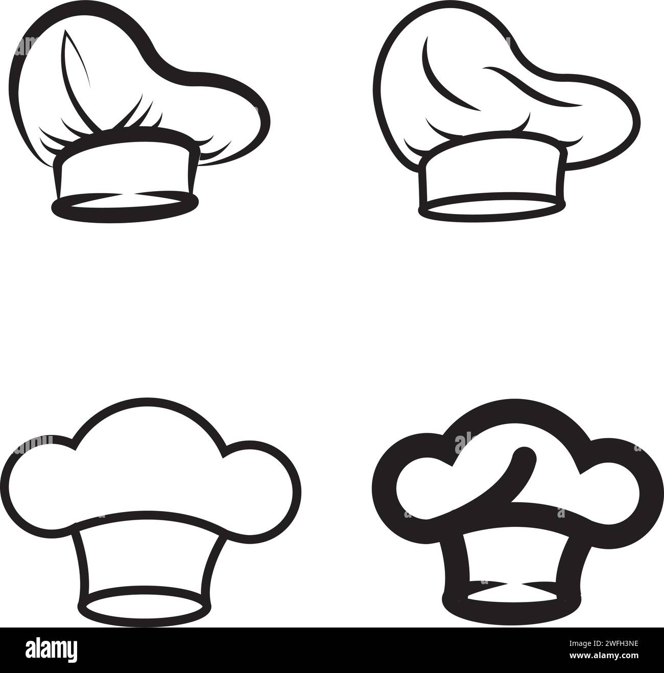 hat chef logo template vector illustration Stock Vector