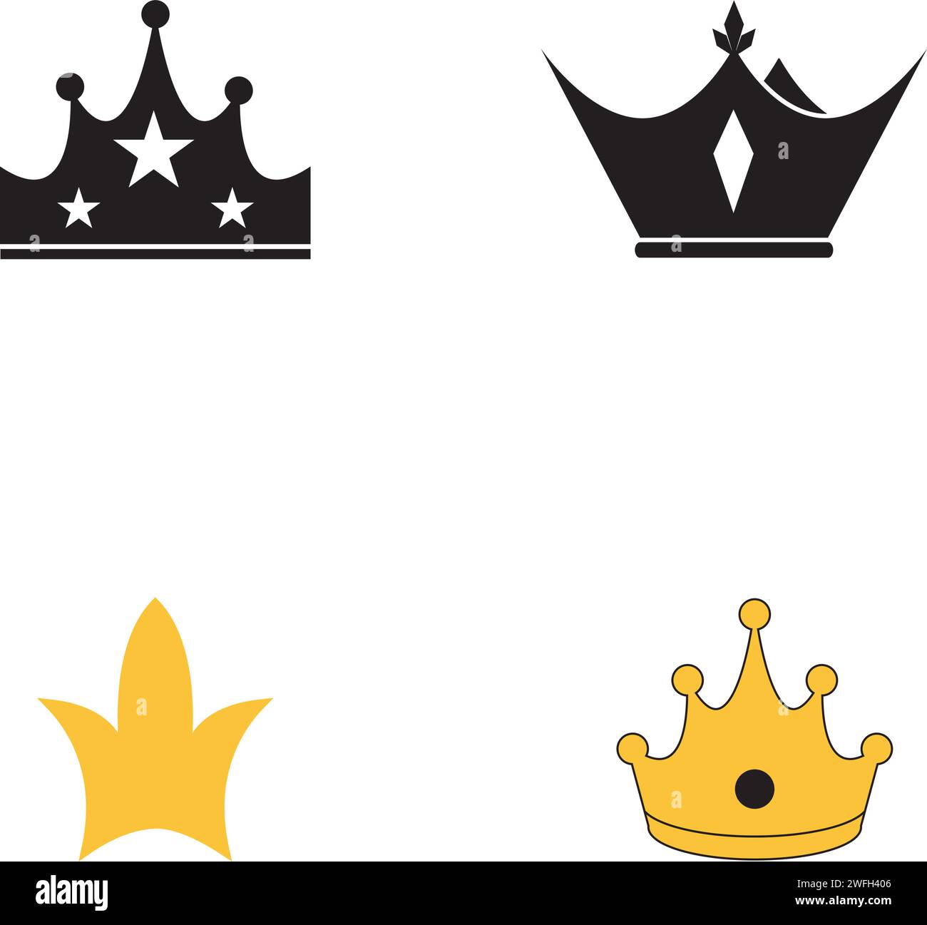 Crown Logo Template vector icon illustration design Stock Vector Image ...