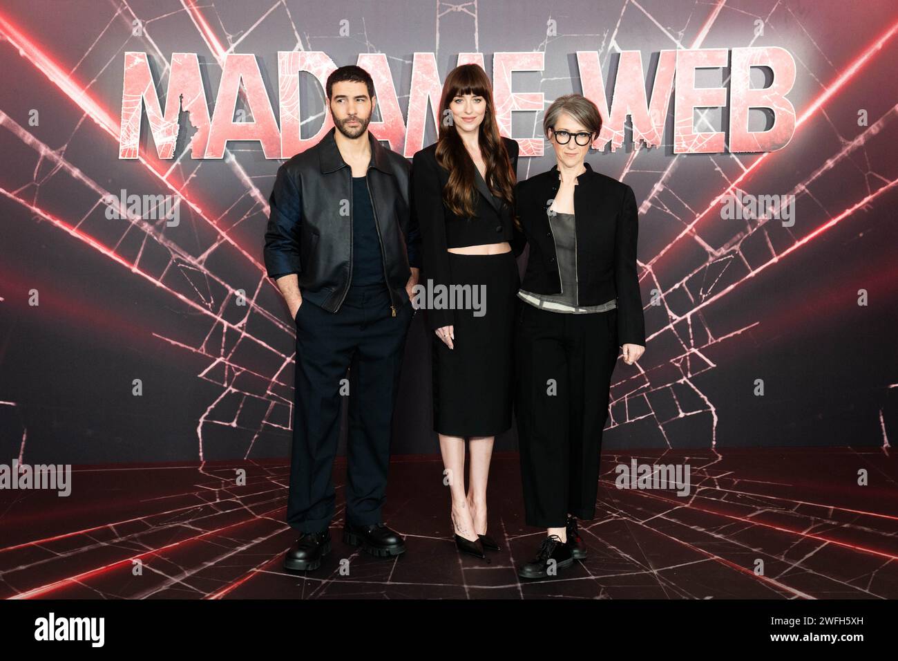 (left to right) Tahar Rahim, Dakota Johnson and SJ Clarkson during the