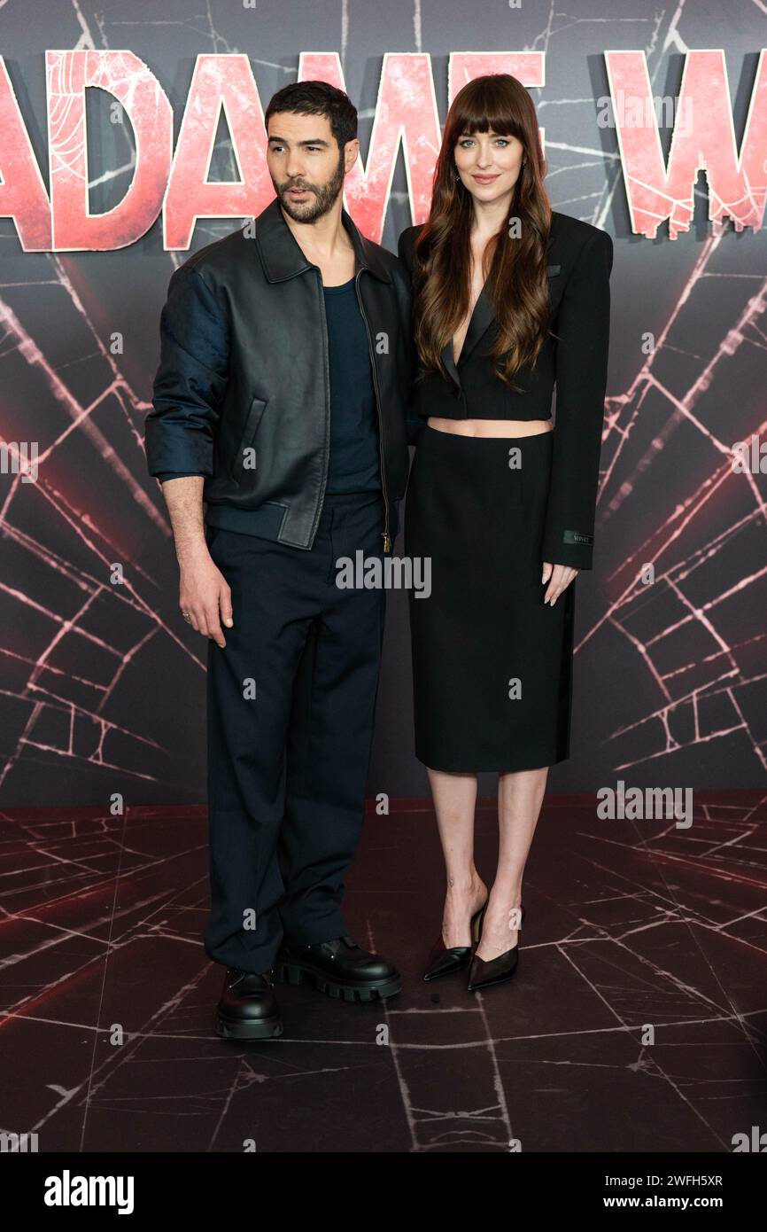 Tahar Rahim (left) and Dakota Johnson during the photocall for new