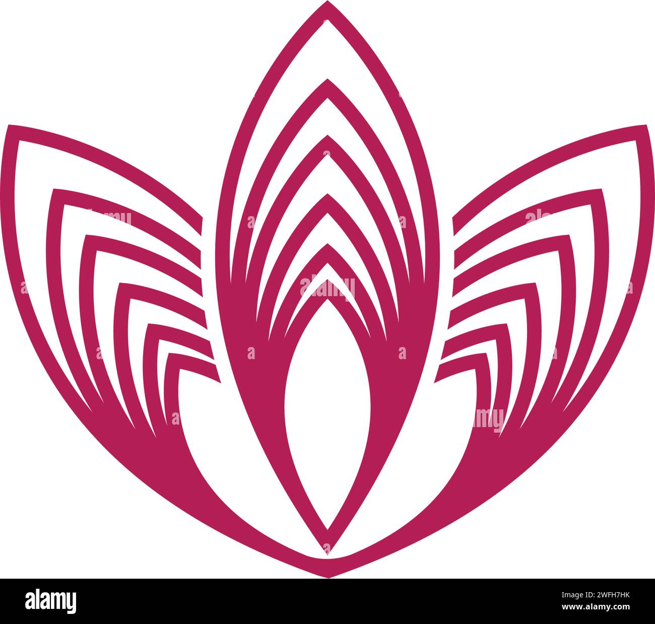 beauty lotus flower vector icon design template Stock Vector Image ...