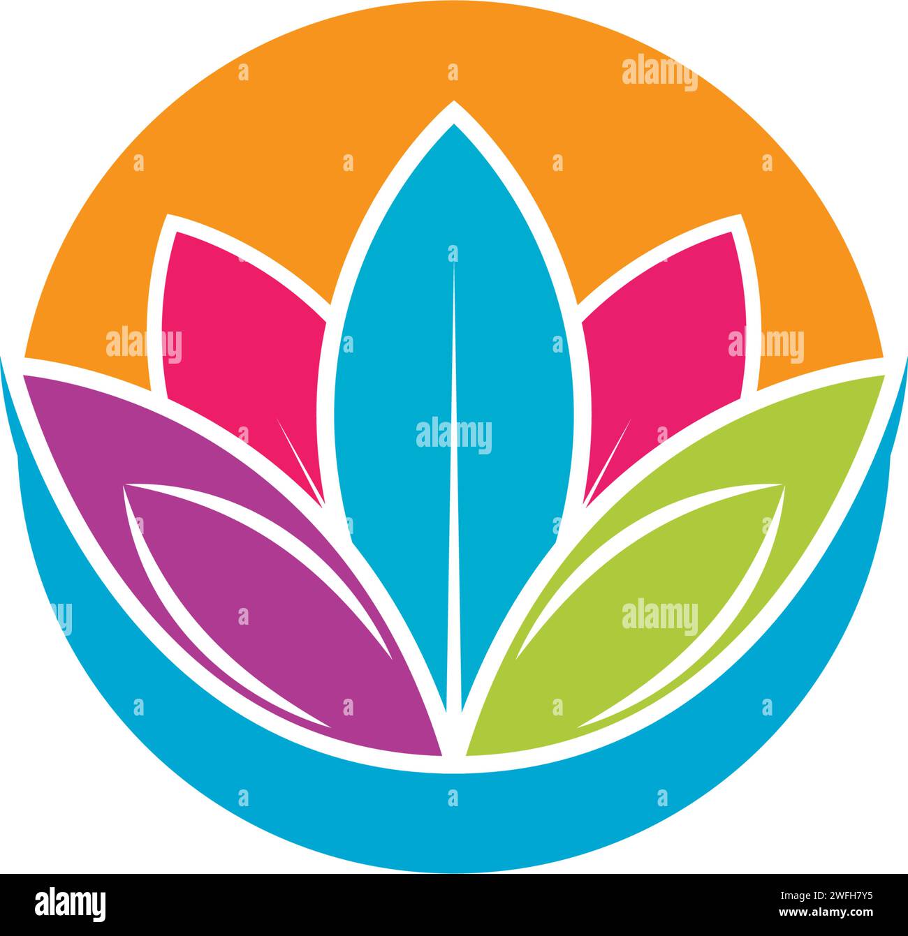 beauty lotus flower vector icon design template Stock Vector Image ...