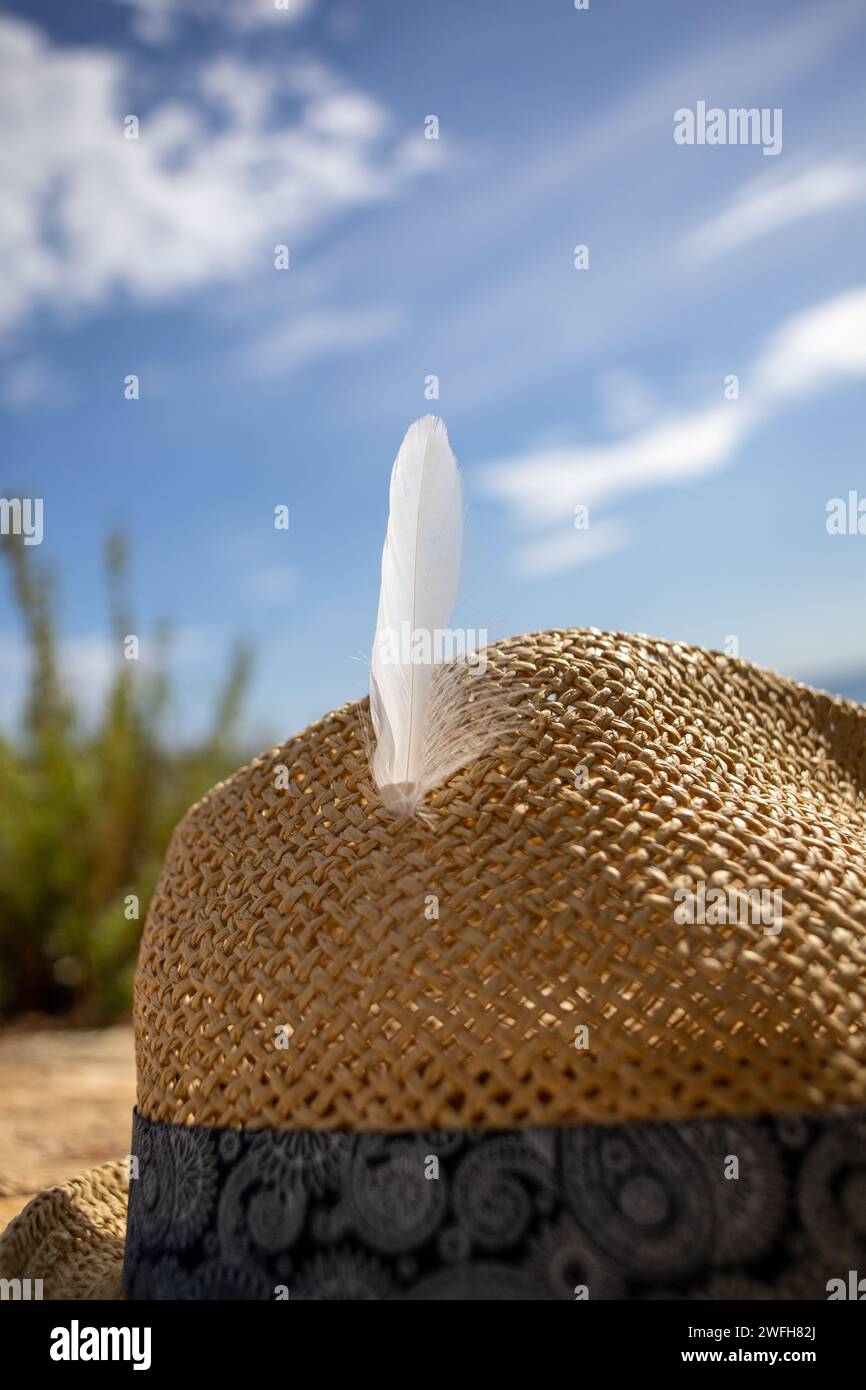 Hat with feather hi-res stock photography and images - Alamy