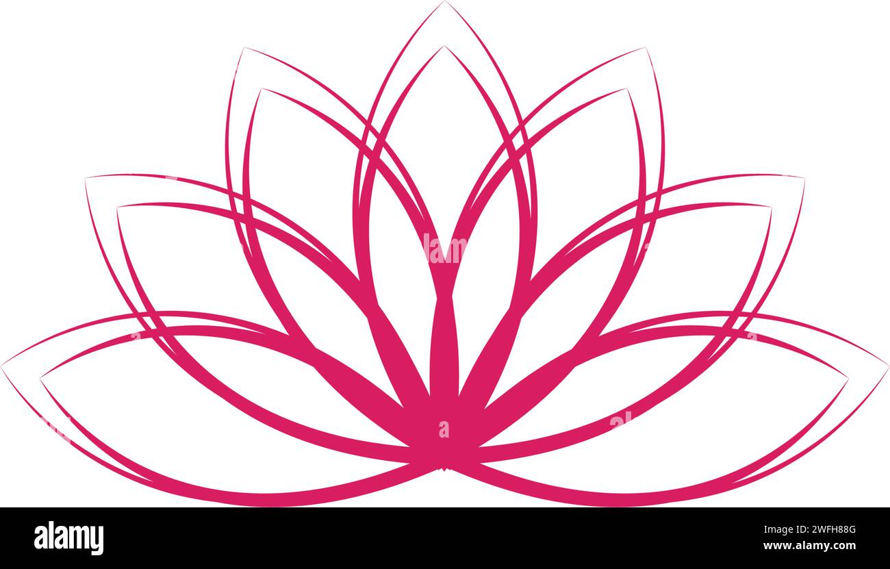beauty lotus flower vector icon design template Stock Vector Image ...