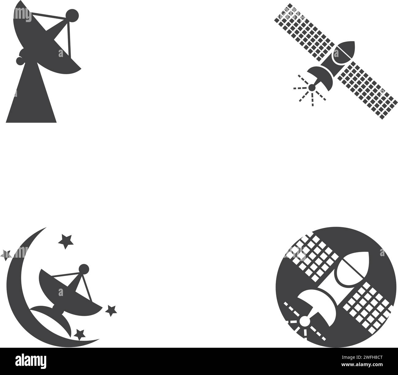 Satelite icon vector illustration design template Stock Vector Image ...