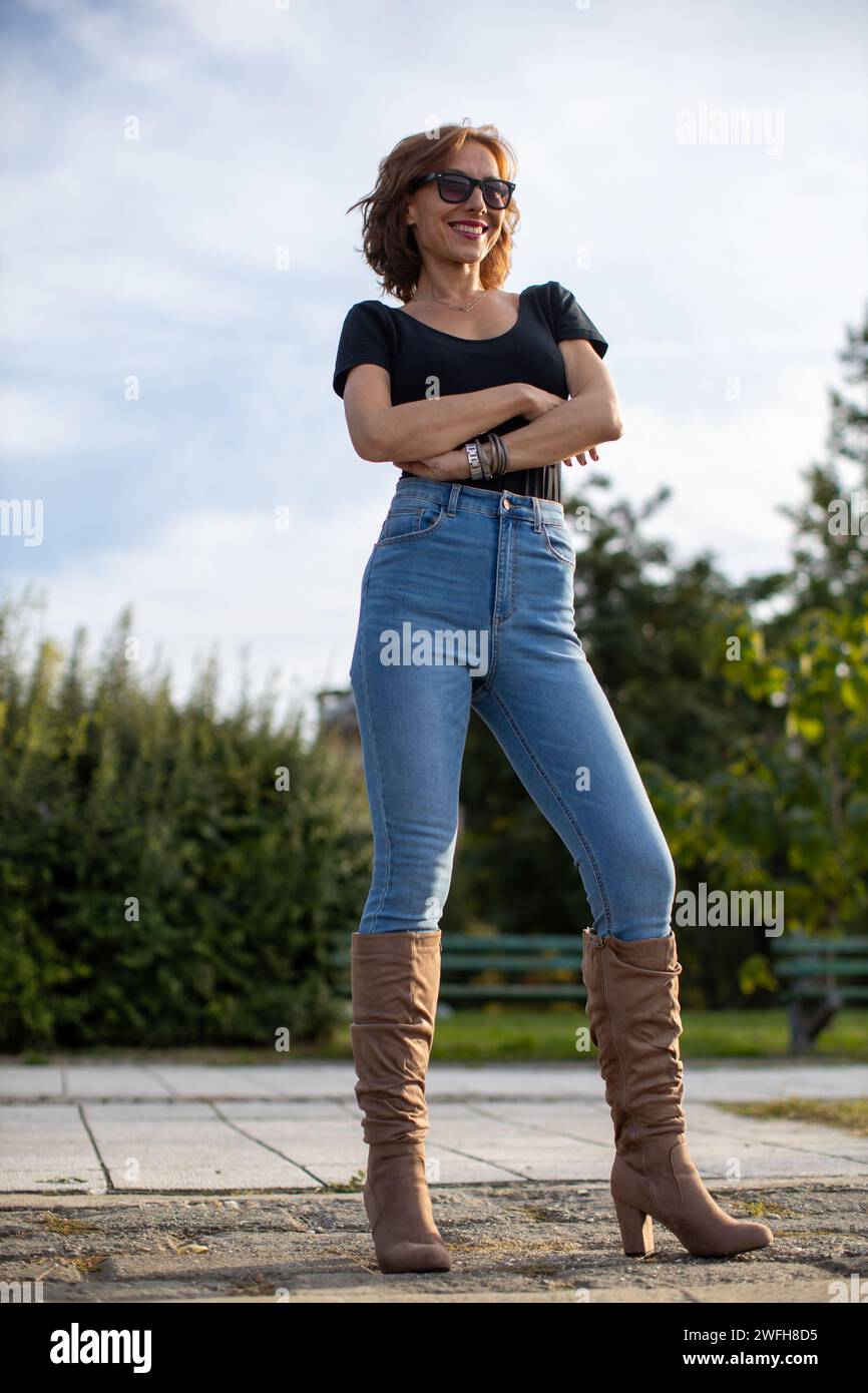 Beautiful woman outdoors hi-res stock photography and images - Alamy