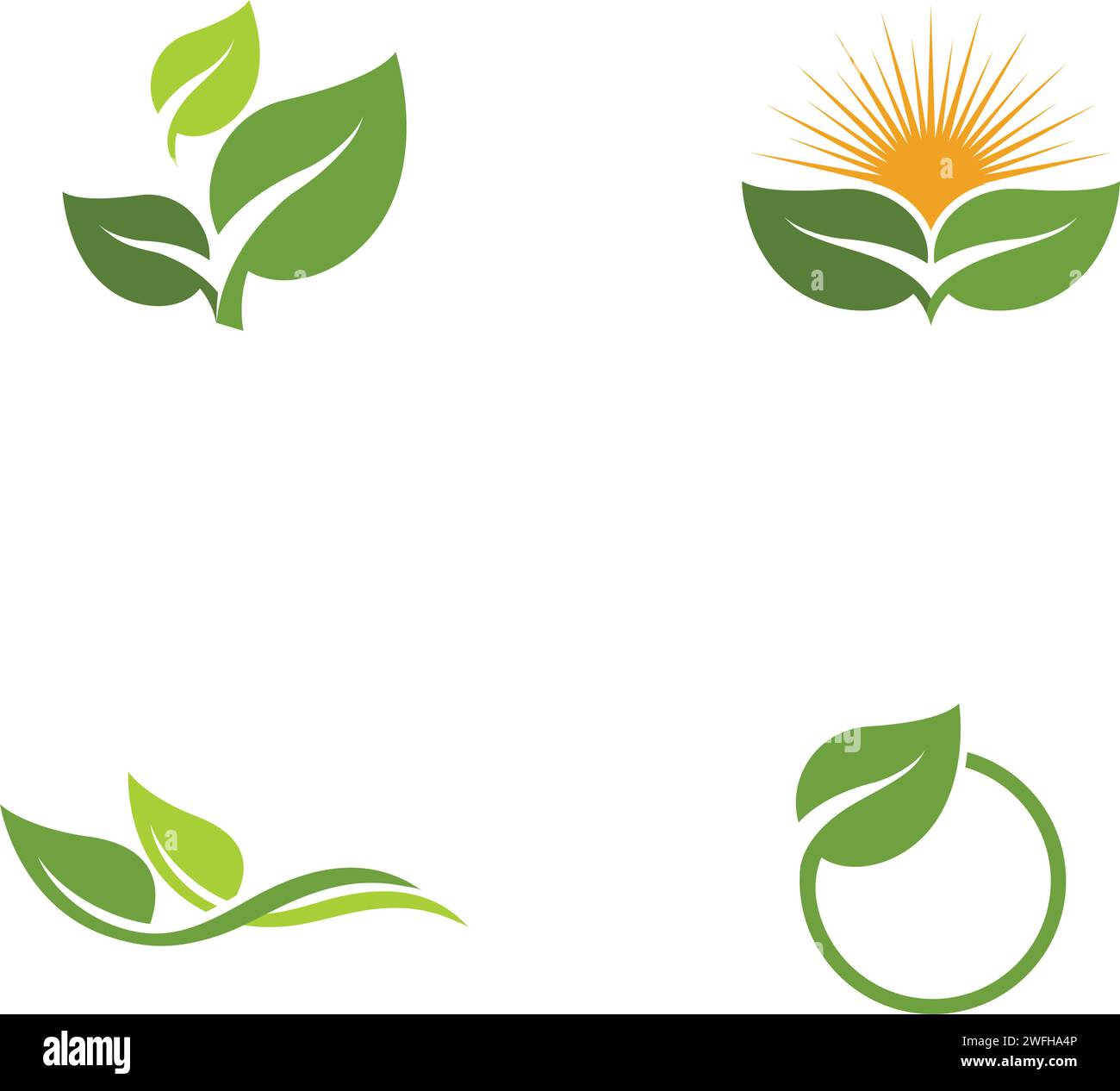 Logos of green Tree leaf ecology nature element vector Stock Vector ...