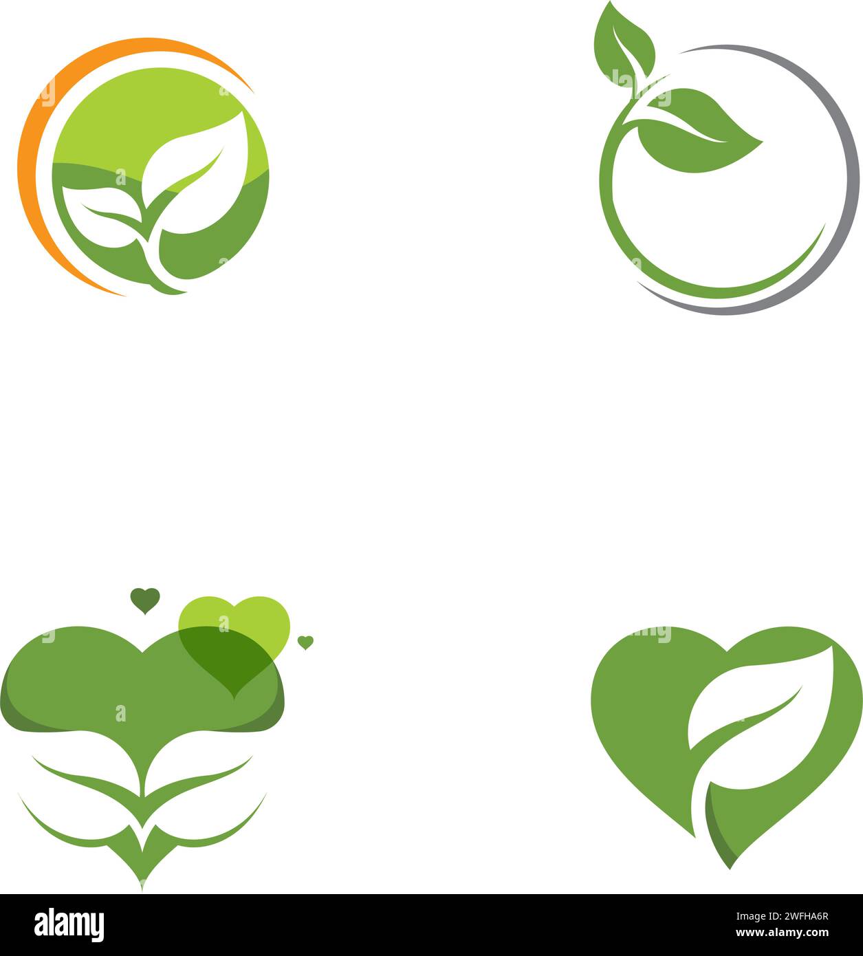 Logos of green Tree leaf ecology nature element vector Stock Vector ...
