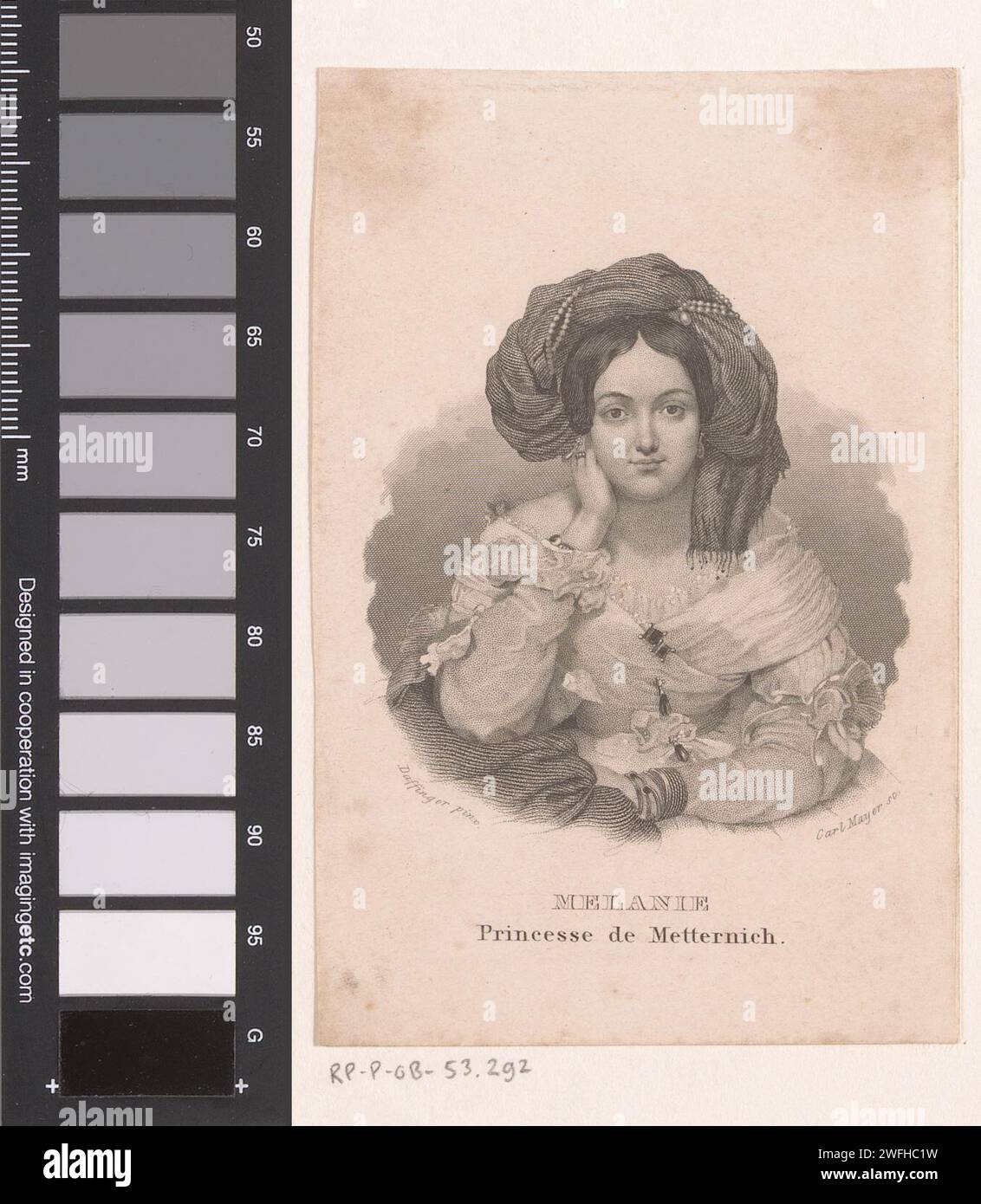 Portret Van Melanie, Prinses van Metternich -Zichy, Carl Mayer, After ...