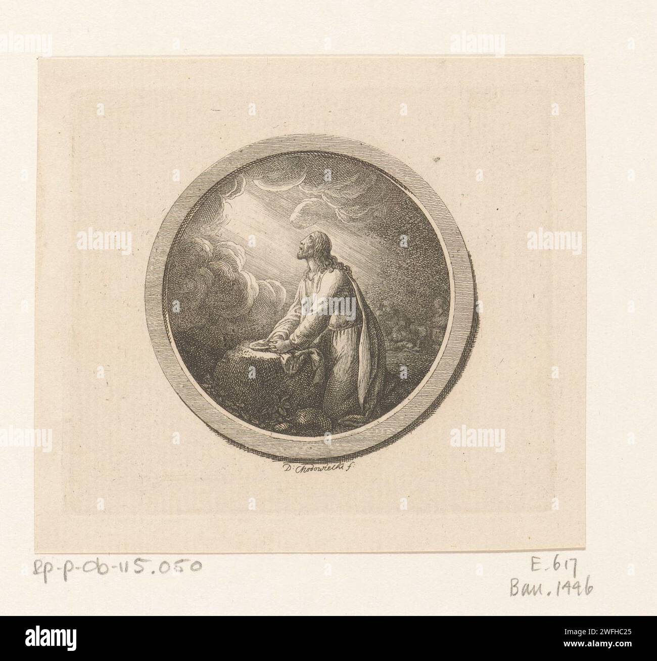 Christ kneeling for an open skill, Daniel Nikolaus Chodowiecki, 1789 ...
