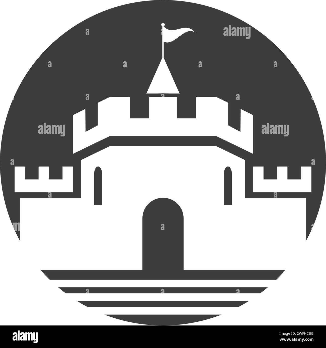 Castle vector illustration icon Template design Stock Vector Image ...
