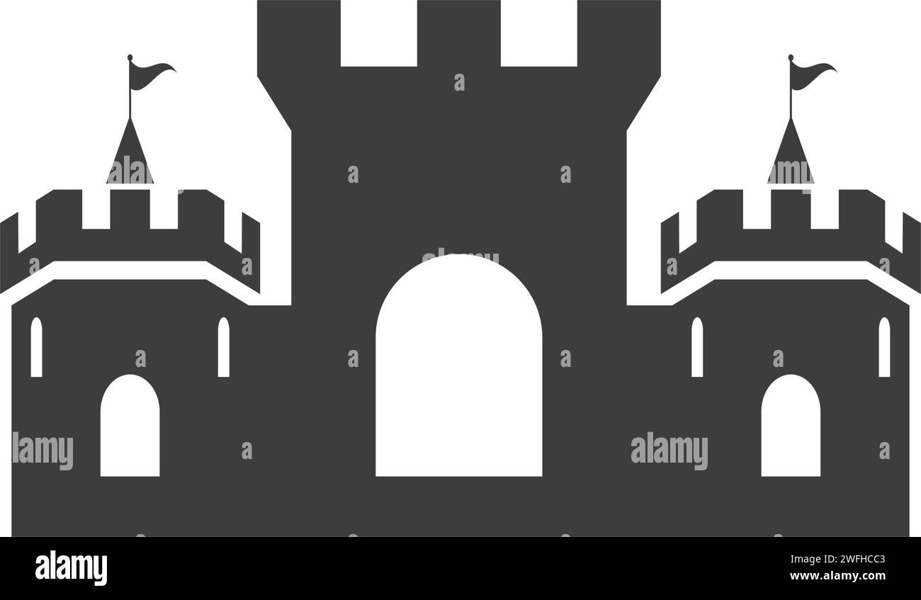 Castle vector illustration icon Template design Stock Vector Image ...