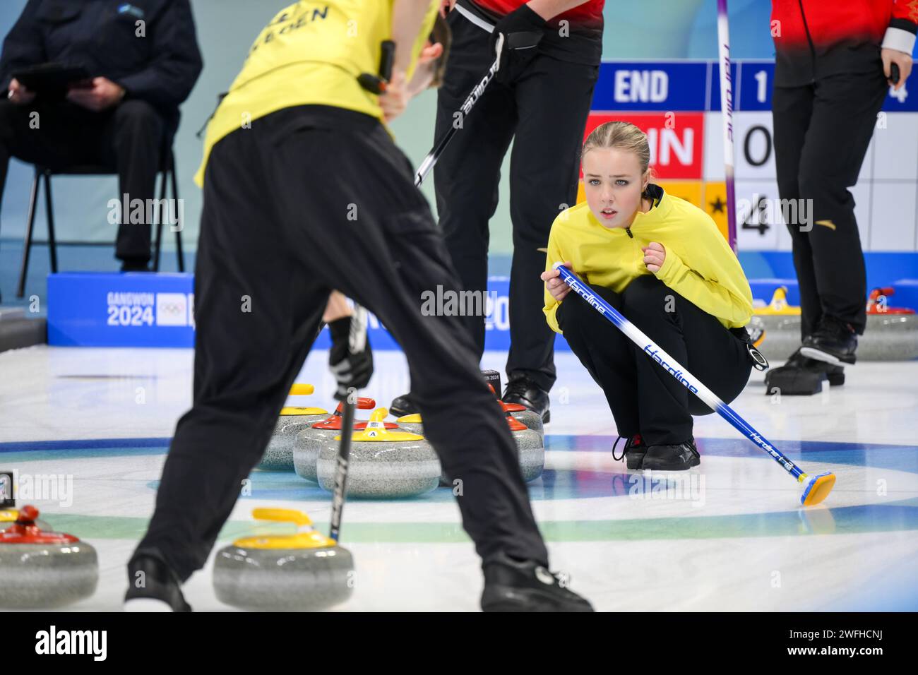 Jan Roxin Gangneung, South Korea. 31st Jan, 2024. Maja Roxin of Sweden competes ...