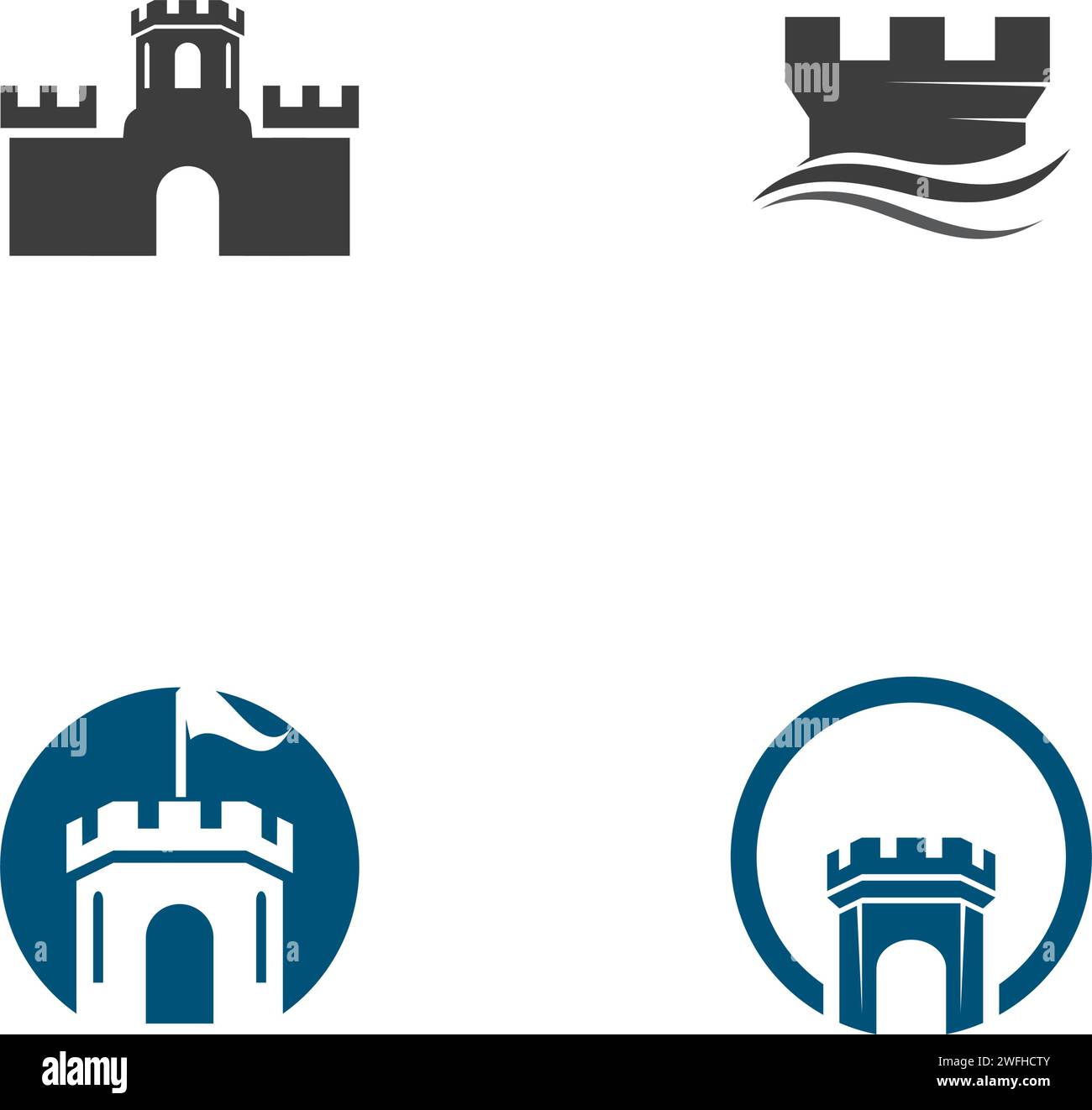 Castle vector illustration icon Template design Stock Vector Image ...