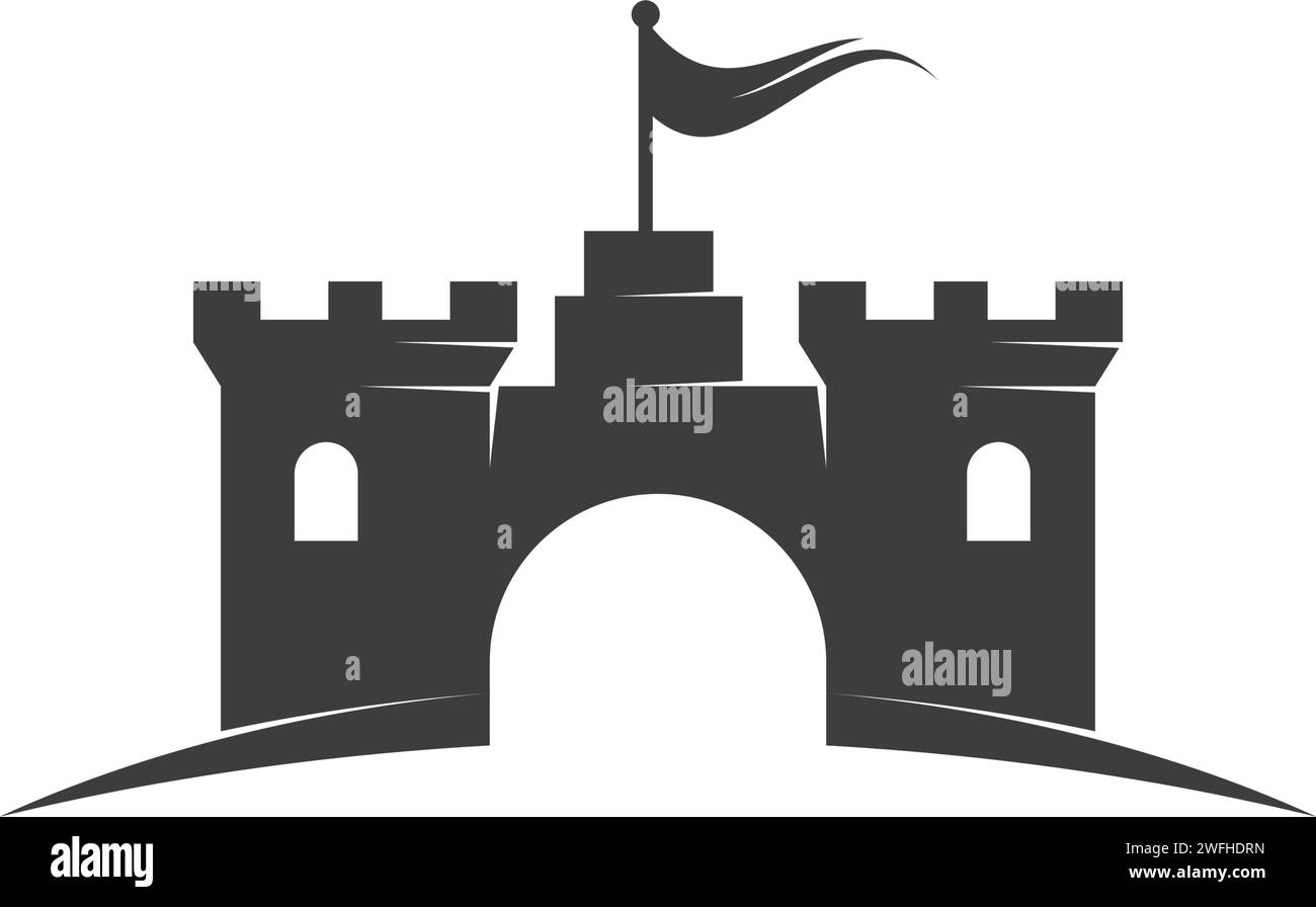 Castle vector illustration icon Template design Stock Vector Image ...
