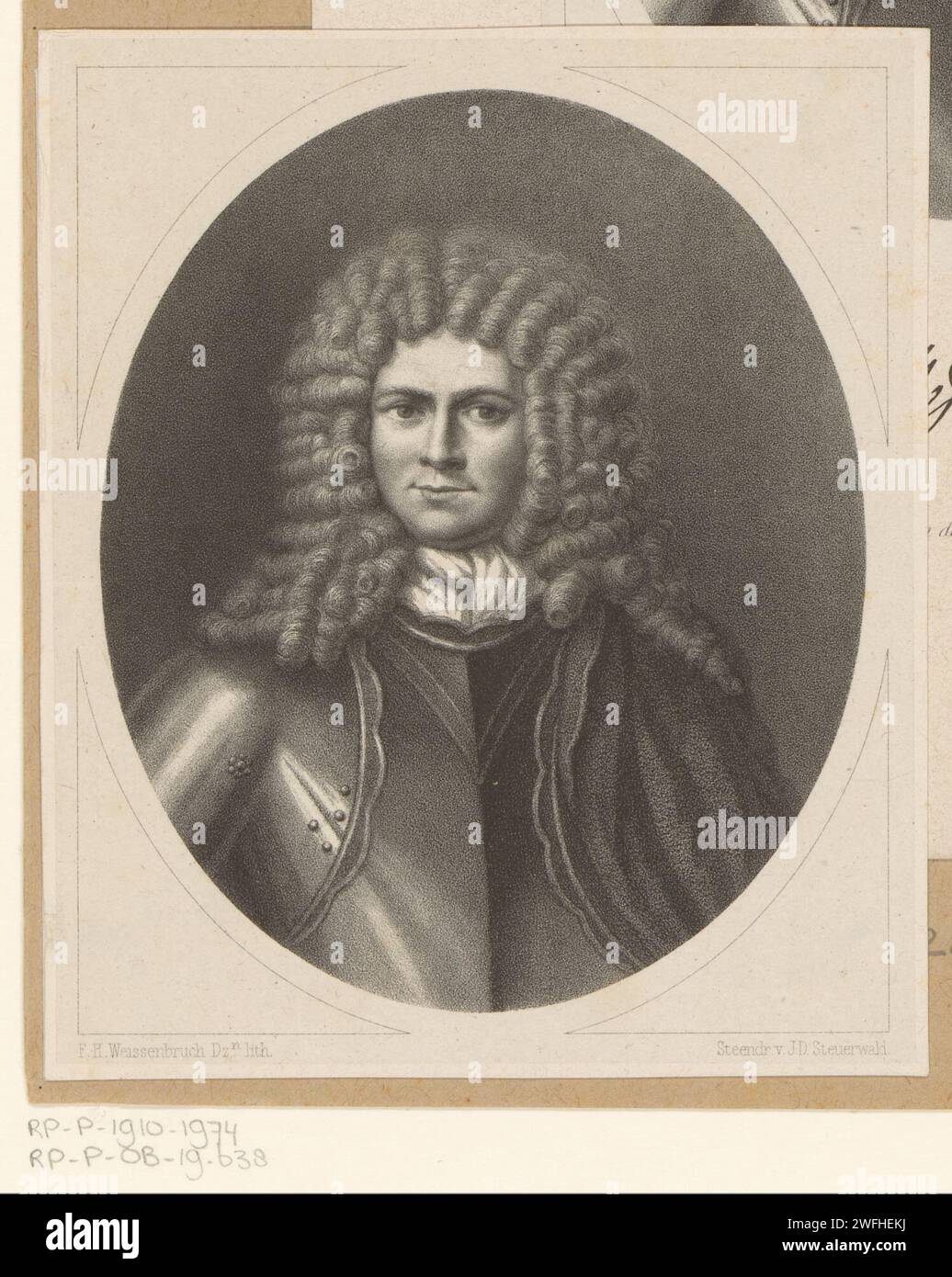 Portrait of Jan Taelman, Frederik Hendrik Weissenbruch, 1858 - 1862 print  The Hague paper.  historical persons Stock Photo