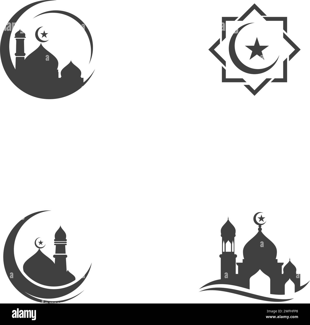 Mosque vector icon illustration design template Stock Vector Image ...