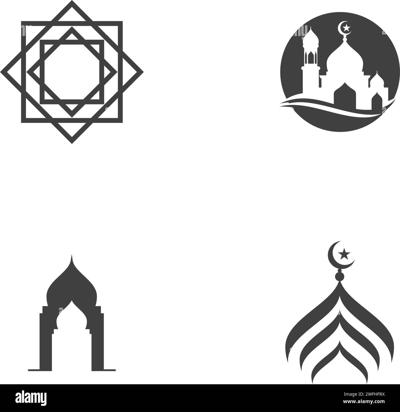 Mosque vector icon illustration design template Stock Vector Image ...