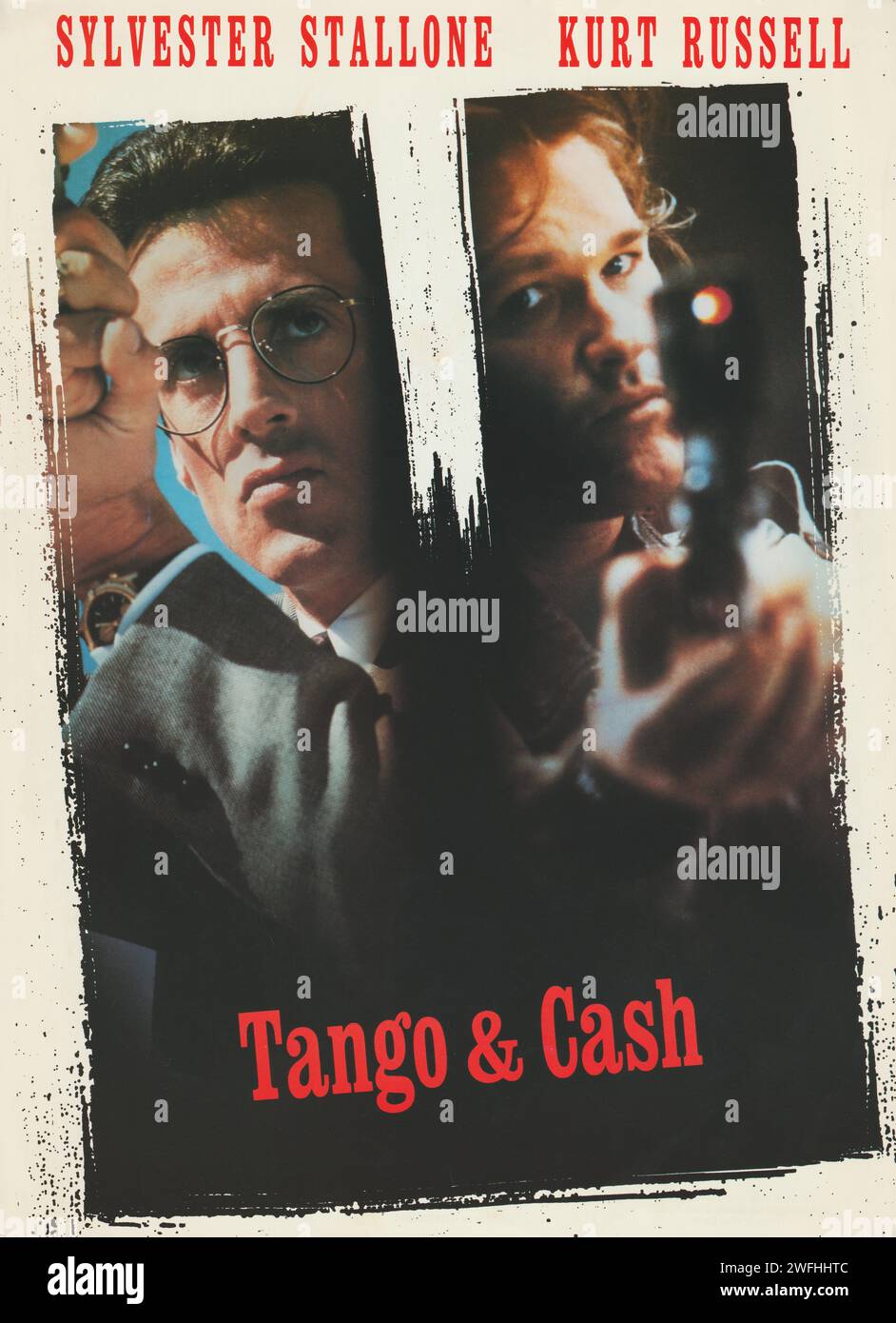 Tango & Cash (Warner Brothers, 1989). buddy cop action film starring Sylvester Stallone and Kurt Russell. Stock Photo