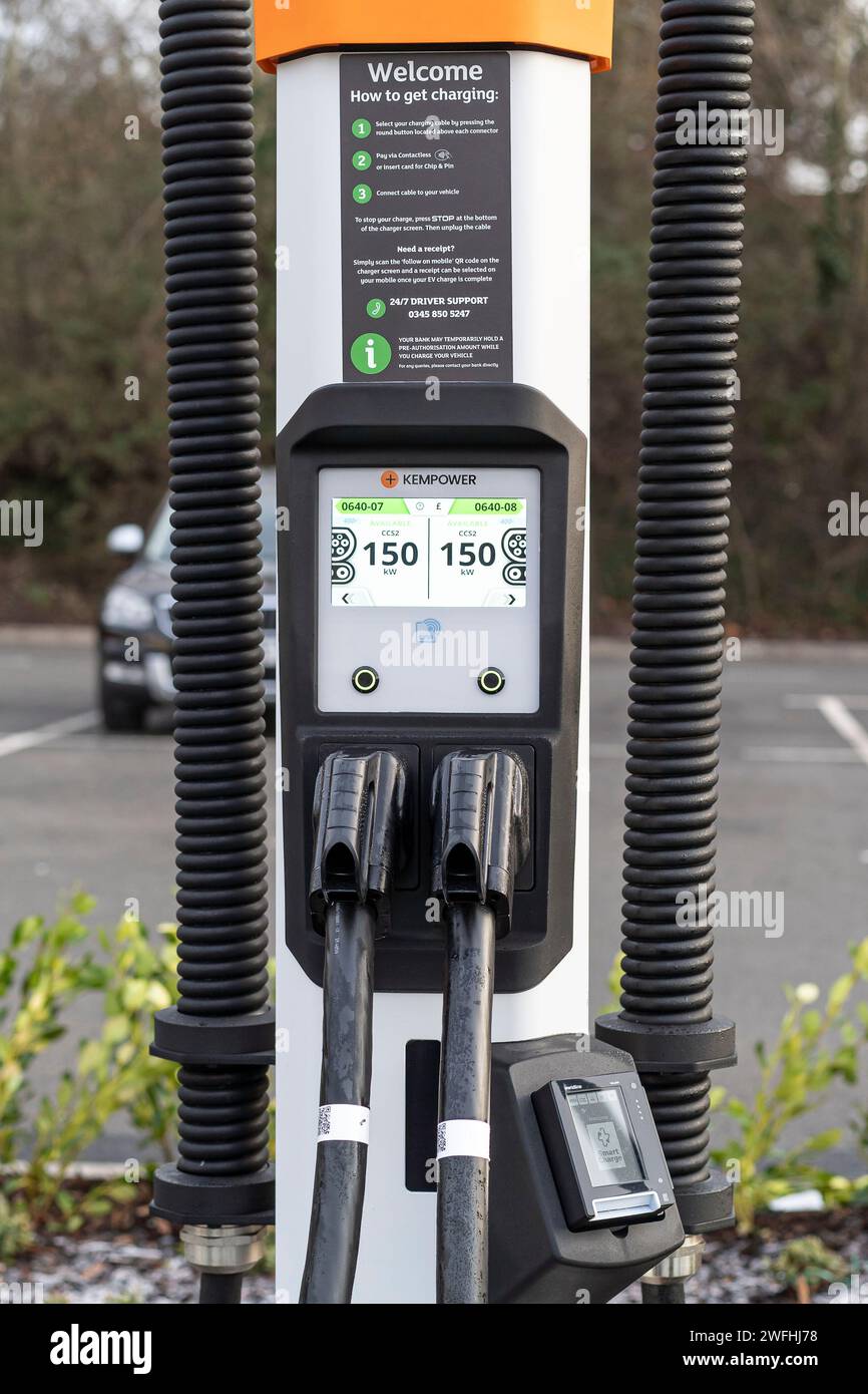 Kempower fast charge charging point at a Sainsbury's supermarket car
