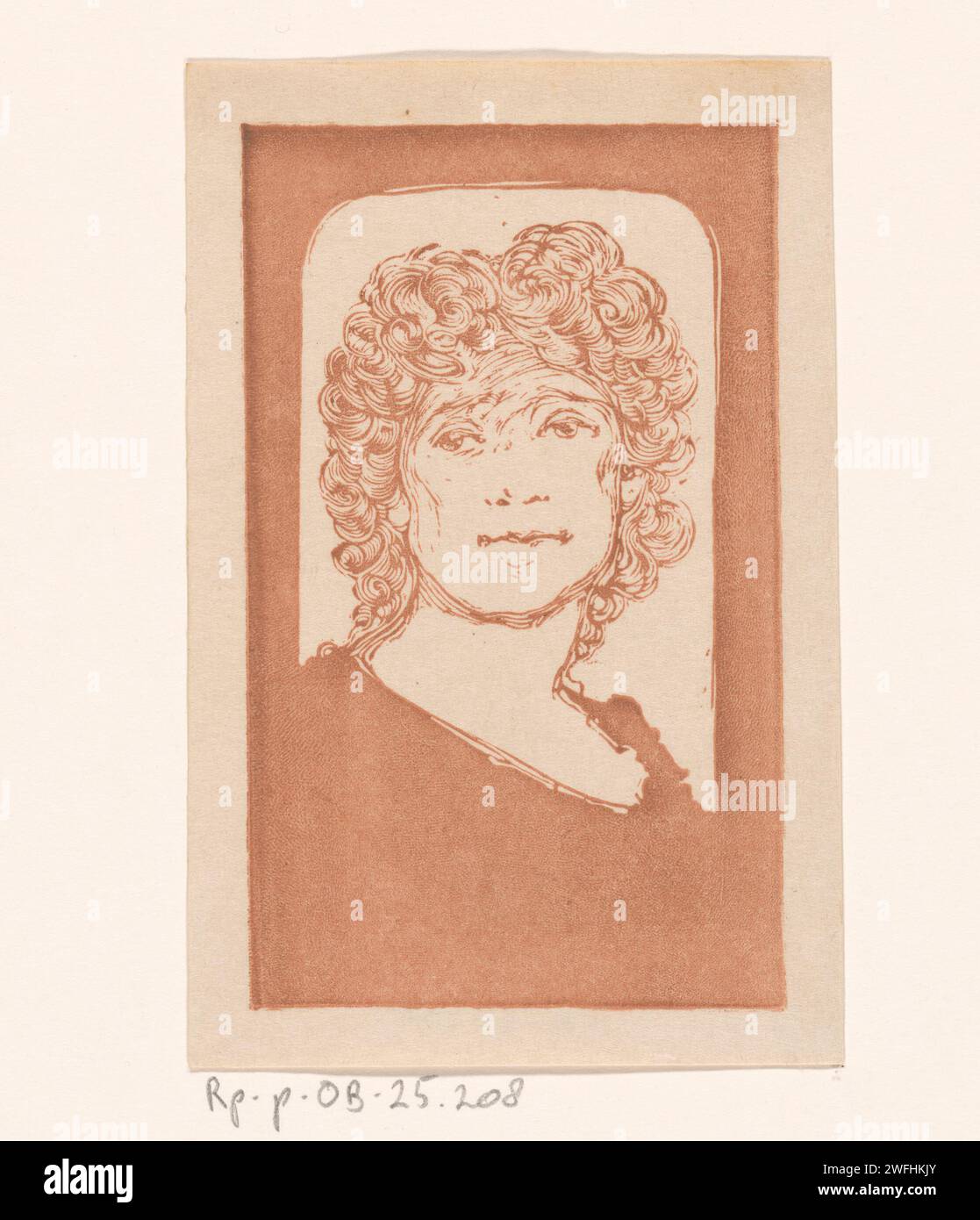 Portrait of a woman, Bernard Willem Wierink, 1866 - 1939 print paper ...