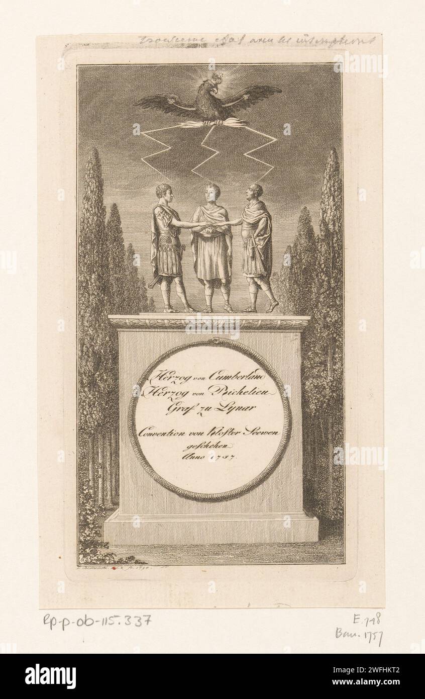 Three signatories of the Kloster Seven Convention, depicted as Roman ...