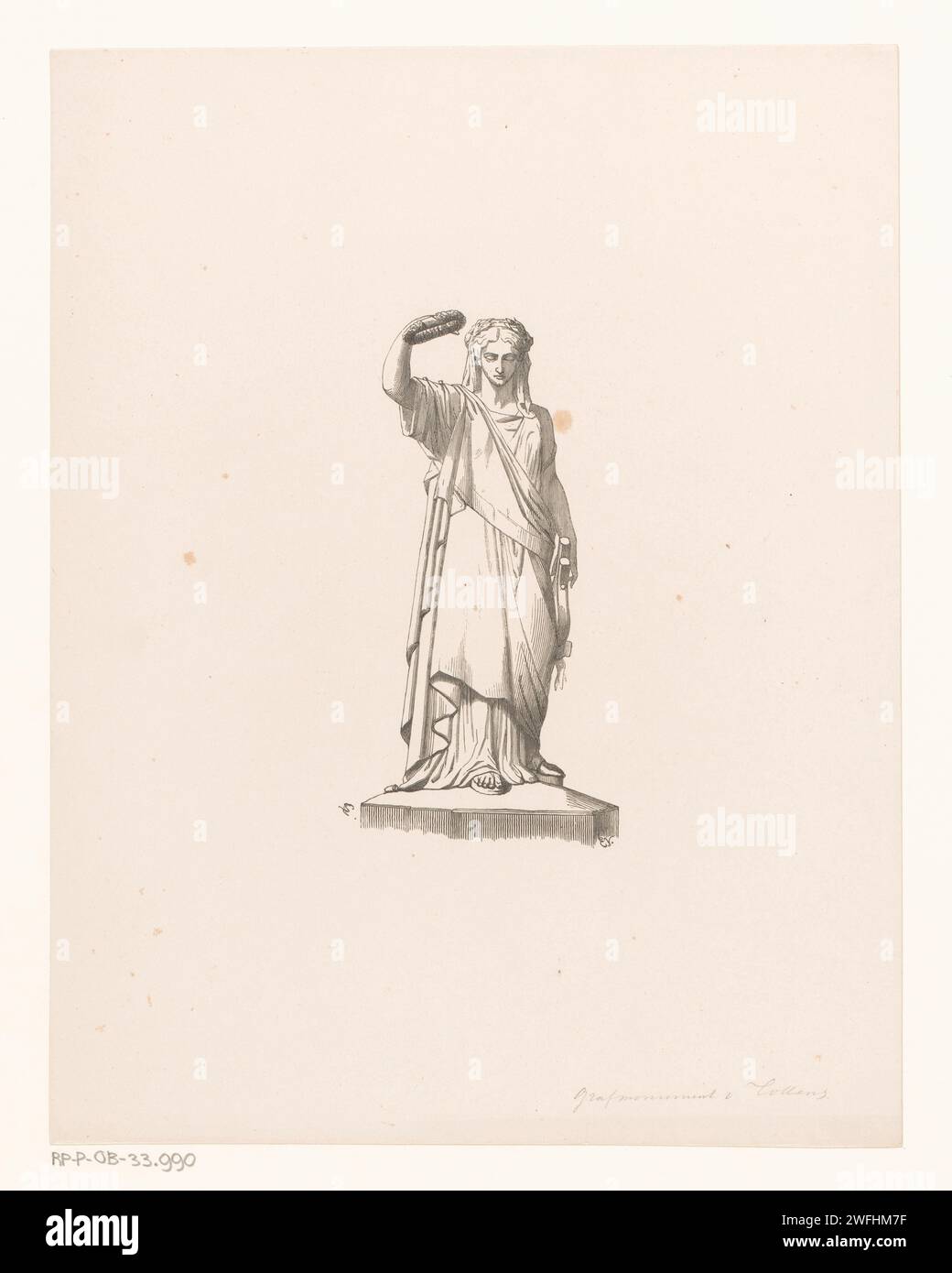 Graf monument of the poet Hendrik Tollens, Edouard Vermorcken, after ...